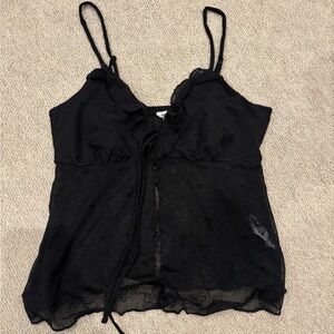 Garage Black Sheer Top